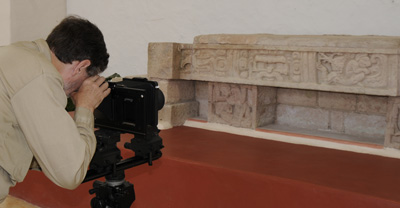 Photographing at Copan Museum